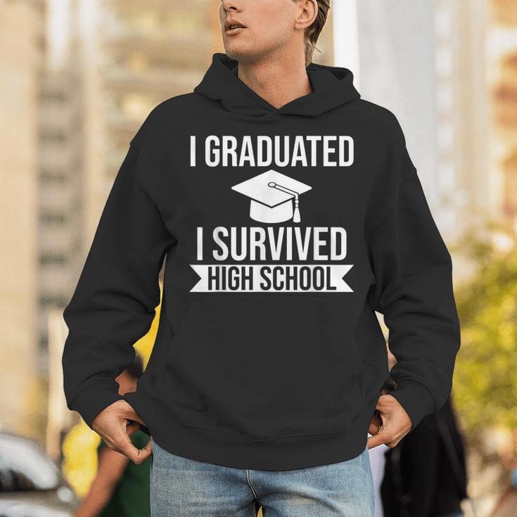 I Graduated I Survived High School Graduation Unisex Hoodie