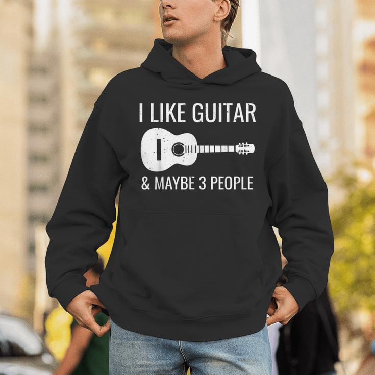 I Like Guitar & Maybe 3 People Music Introvert Guitar Unisex Hoodie I Like Guitar & Maybe 3 People Music Introvert Guitar Unisex Hoodie