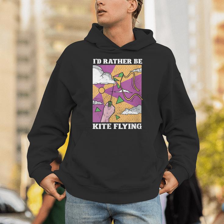 I'd Rather Be Kite Flying Throwback Hobby Memory Kite Unisex Hoodie