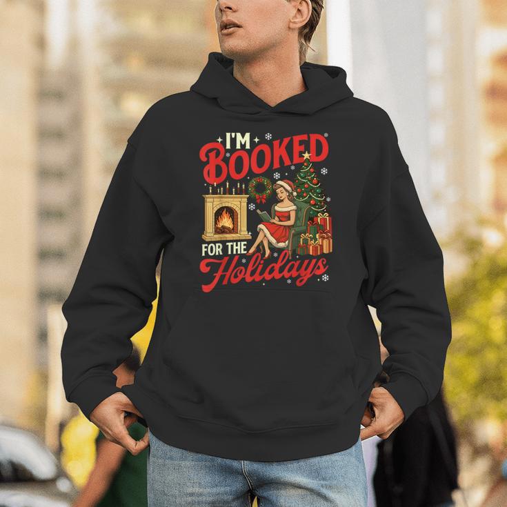 I'm Booked For The Holidays Christmas Reading Bookworm Xmas Unisex Hoodie