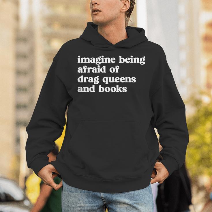 Imagine Being Afraid Of Drag Queens And Books Classic Unisex Hoodie