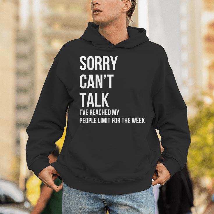 Introvert Can't Talk Reached People Limit For The Week Unisex Hoodie