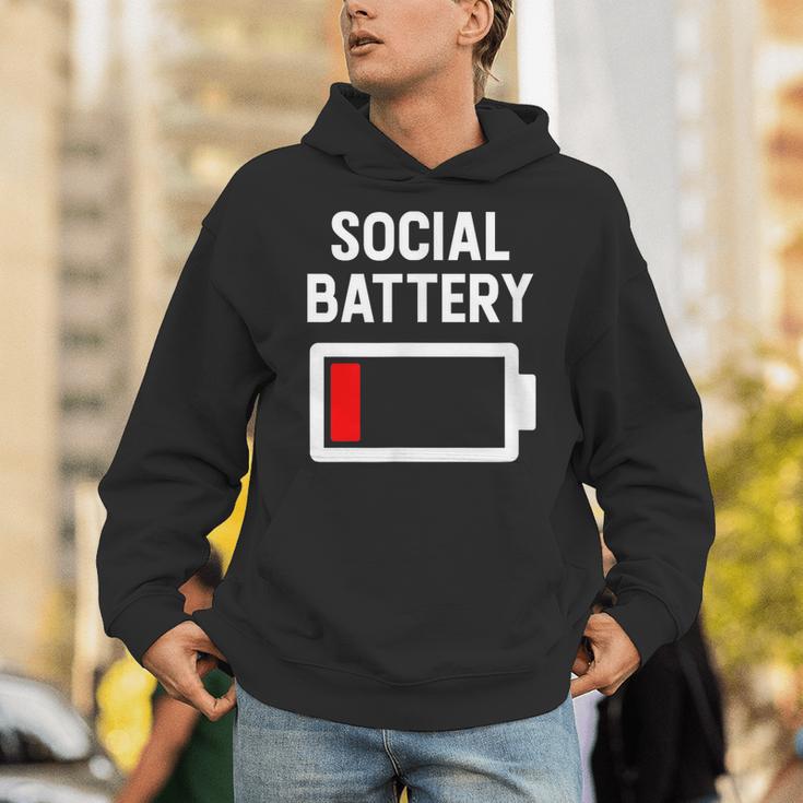 Introvert Low Social Battery Level Anti Social People Unisex Hoodie Introvert Low Social Battery Level Anti Social People Unisex Hoodie