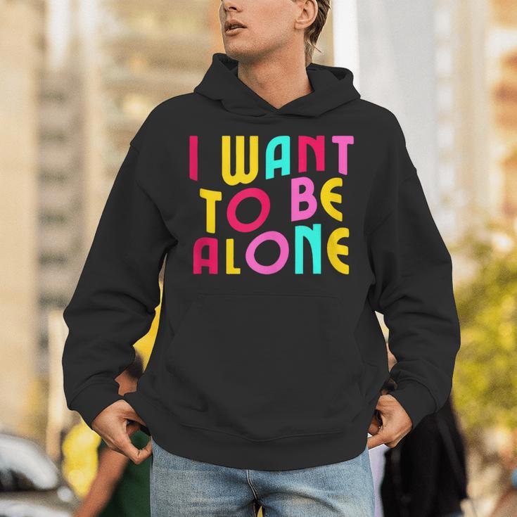 Introvert I Want To Be Alone Retro Wavy Unisex Hoodie Introvert I Want To Be Alone Retro Wavy Unisex Hoodie