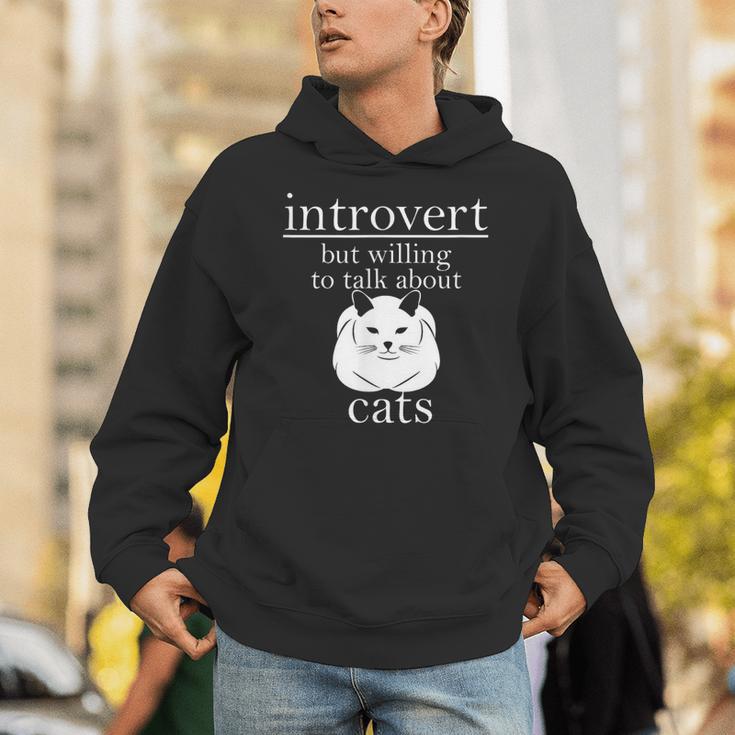 Introvert But Willing To Talk About Cats Unisex Hoodie