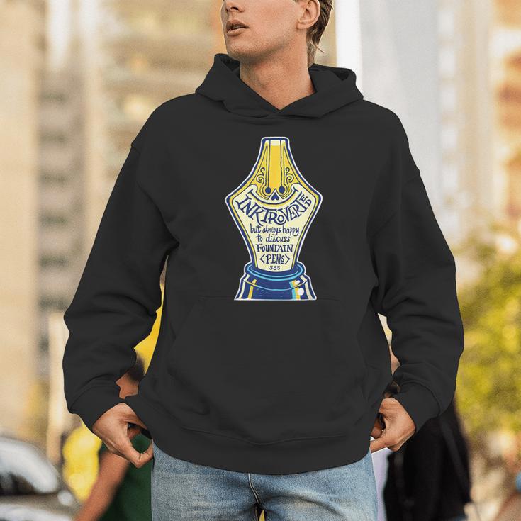 Introverted Fountain Pen Enthusiast Smiling Face Unisex Hoodie Introverted Fountain Pen Enthusiast Smiling Face Unisex Hoodie