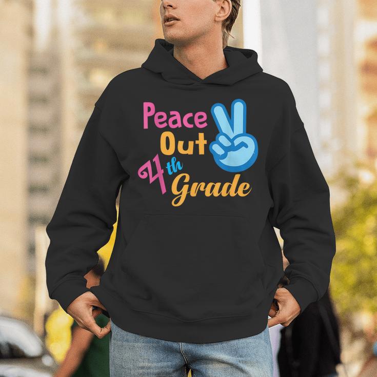 Last Day Of School Peace Out Grade 4 Graduation Kids Unisex Hoodie