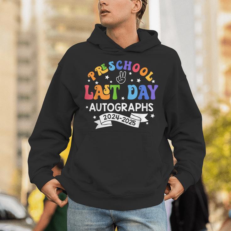 Last Day Of School Year 2025 Preschool Autograph Graduation Unisex Hoodie