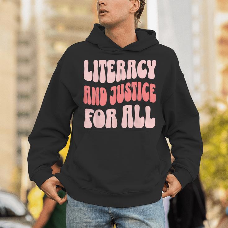Literacy And Justice For All Book Lover Unisex Hoodie