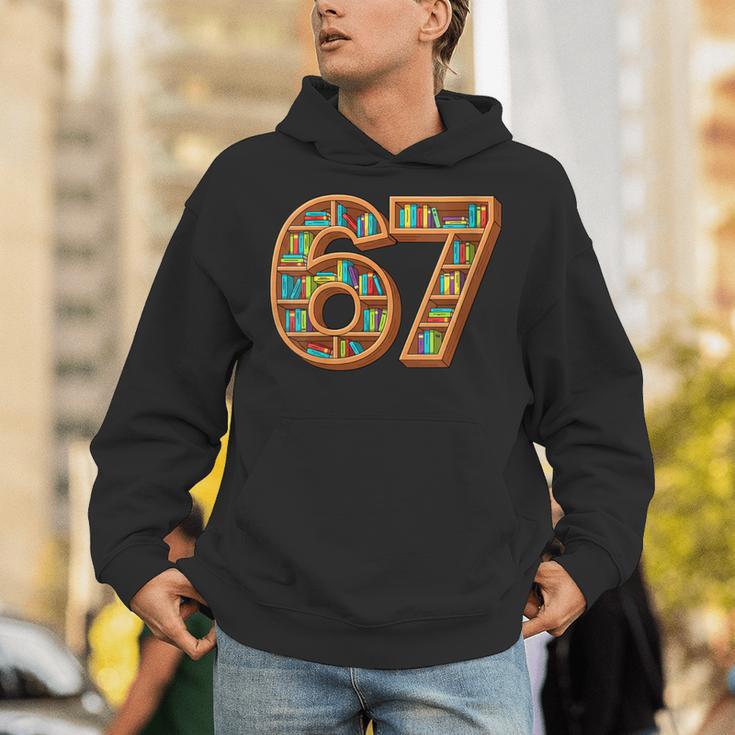 Literary 67 Bookshelf Six Seven Reading Meme Unisex Hoodie Literary 67 Bookshelf Six Seven Reading Meme Unisex Hoodie