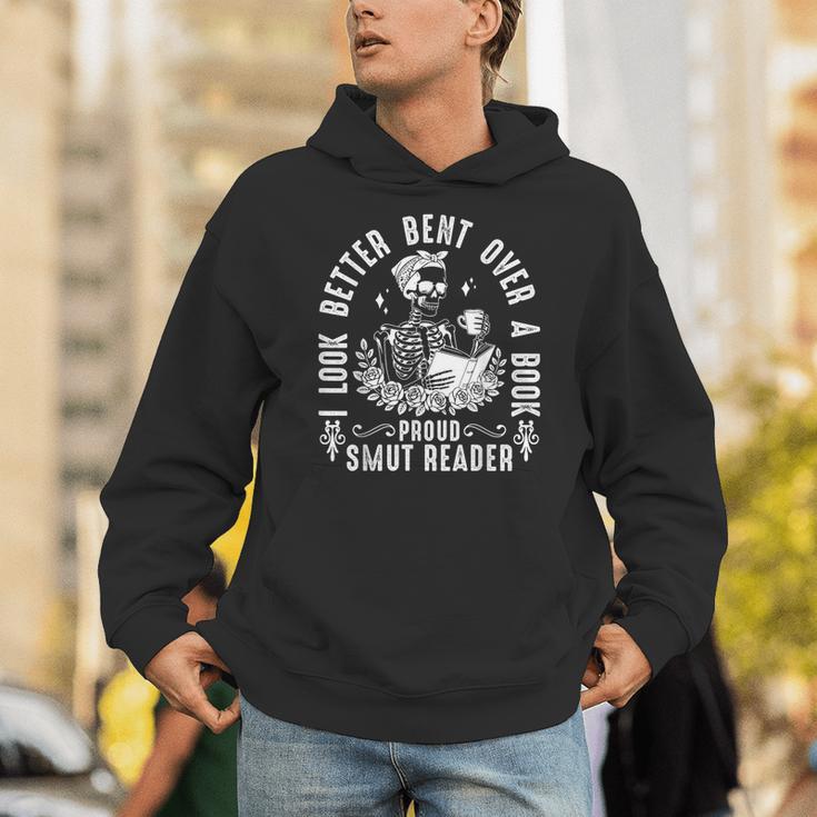 I Look Better Bent Over a Book Proud Smut Reader Skeleton Unisex Hoodie