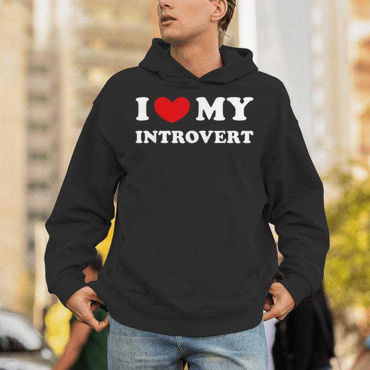 I Love My Introvert I Heart My Introvert Unisex Hoodie I Love My Introvert I Heart My Introvert Unisex Hoodie