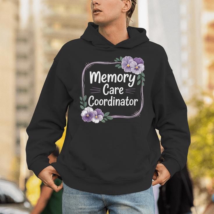 Memory Care Coordinator Purple Floral Pansies Unisex Hoodie Memory Care Coordinator Purple Floral Pansies Unisex Hoodie