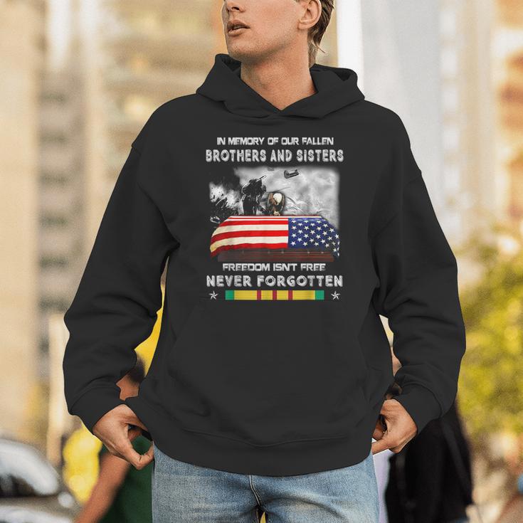 In Memory Of Our Fallen Brothers Sisters Freedom Isn't Free Unisex Hoodie In Memory Of Our Fallen Brothers Sisters Freedom Isn't Free Unisex Hoodie