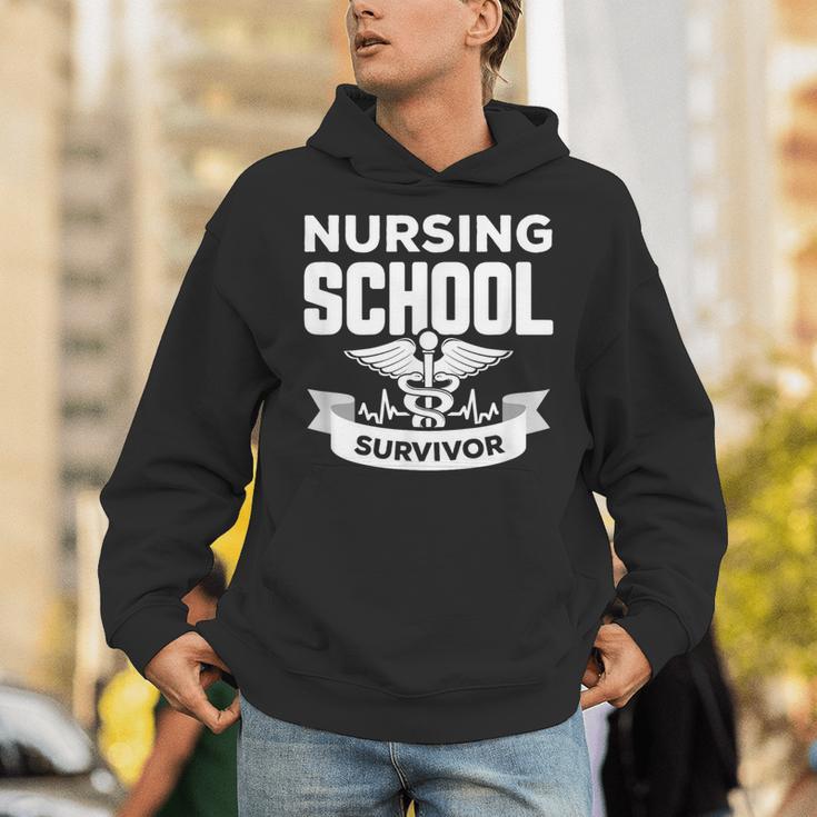 Nursing School Survivor Senior Nurse Graduation TShirt Unisex Hoodie