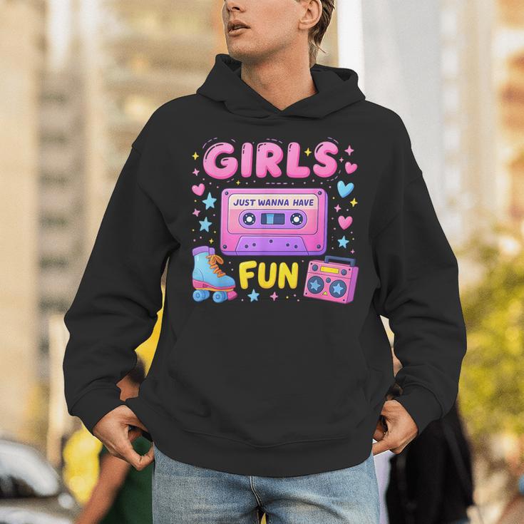 Old School Memory Girls Just Wanna Have Fun Artwork Unisex Hoodie