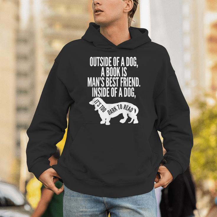 Outside Of A Dog A Book Is Man's Best Friend Apparel Unisex Hoodie