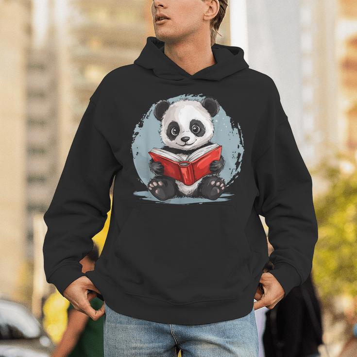 Panda With Book For Reading Enthusiasts Unisex Hoodie