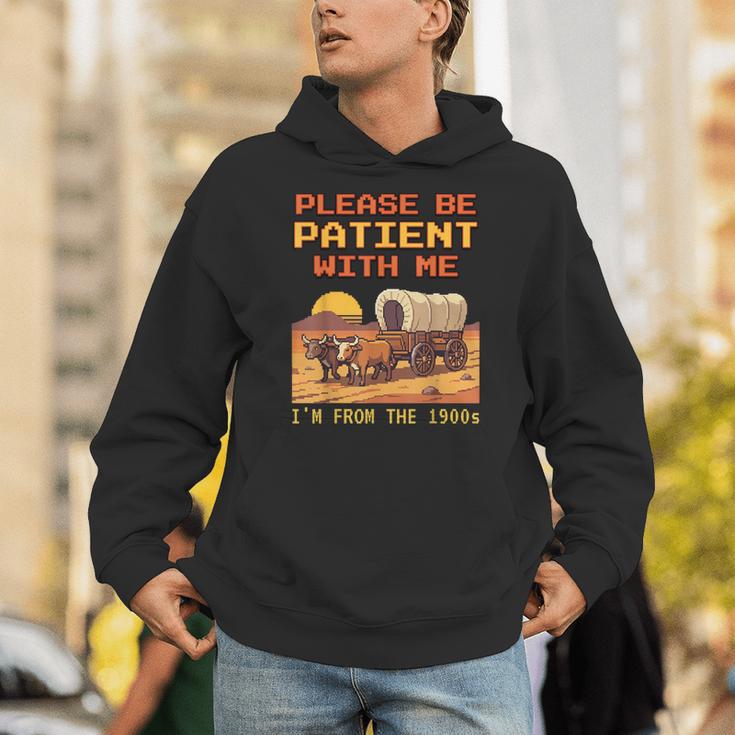 Please Be Patient I'm From The 1900s Retro Pixel Art Unisex Hoodie