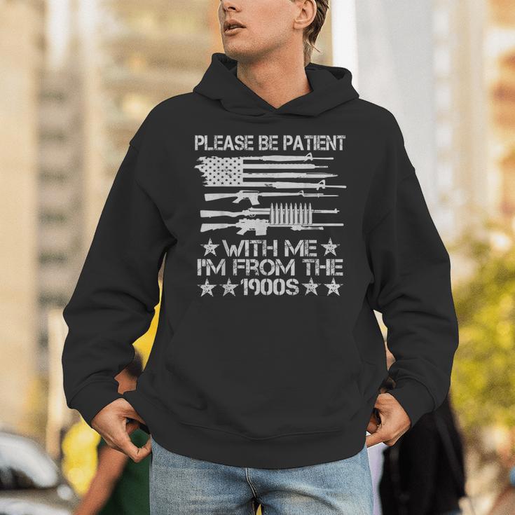 Please Be Patient With Me I'm From The 1900s USA Flag Guns Unisex Hoodie