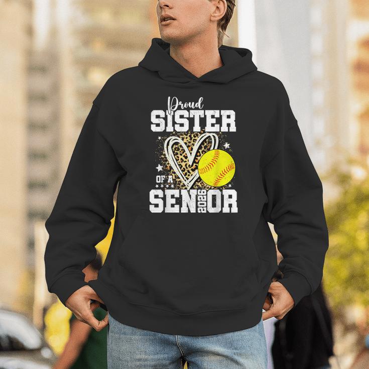 Proud Sister Of A 2026 Senior Softball Graduation Leopard Unisex Hoodie