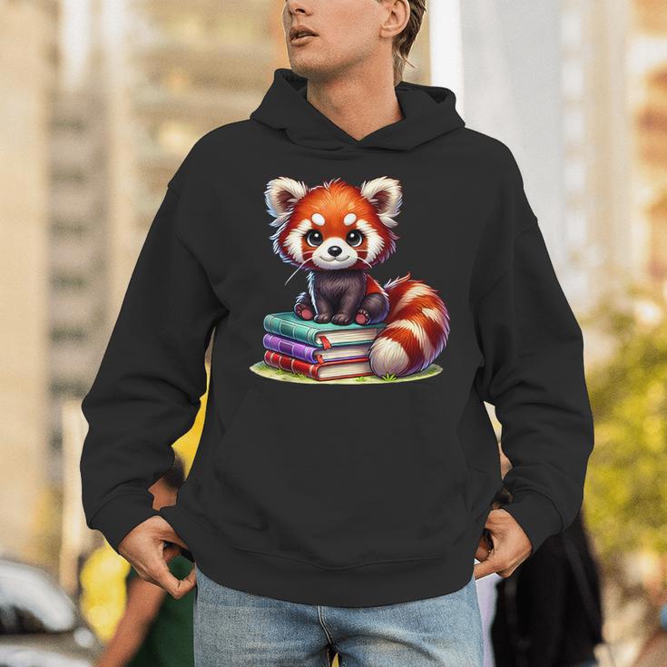 Red Panda Books Lover Reading Bookworm Unisex Hoodie