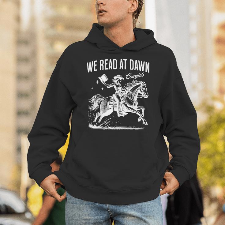 Retro We Read At Dawn Cowgirl Western Librarian Book Lover Unisex Hoodie Retro We Read At Dawn Cowgirl Western Librarian Book Lover Unisex Hoodie