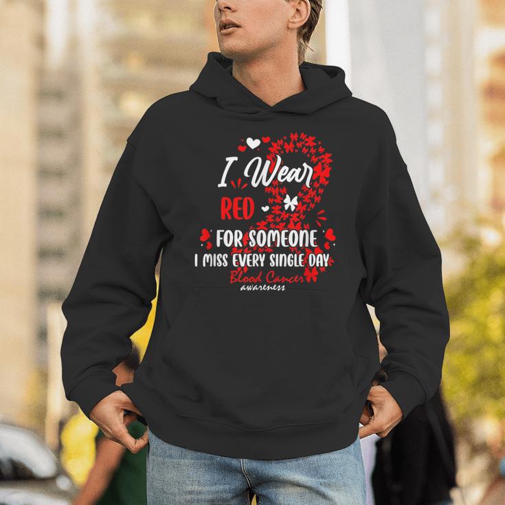 Ribbon Blood Cancer Angel Memory Support Dad Mom Red Unisex Hoodie Ribbon Blood Cancer Angel Memory Support Dad Mom Red Unisex Hoodie