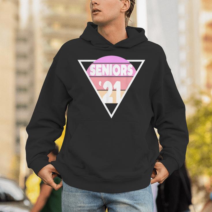 Seniors 2021 For Her Him Retro 21 Graduation Class Unisex Hoodie