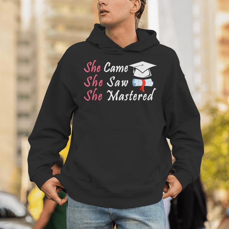She Came She Saw She Mastered Graduation Unisex Hoodie