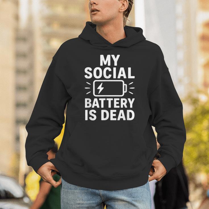My Social Battery Is Dead Introvert Quote Unisex Hoodie My Social Battery Is Dead Introvert Quote Unisex Hoodie