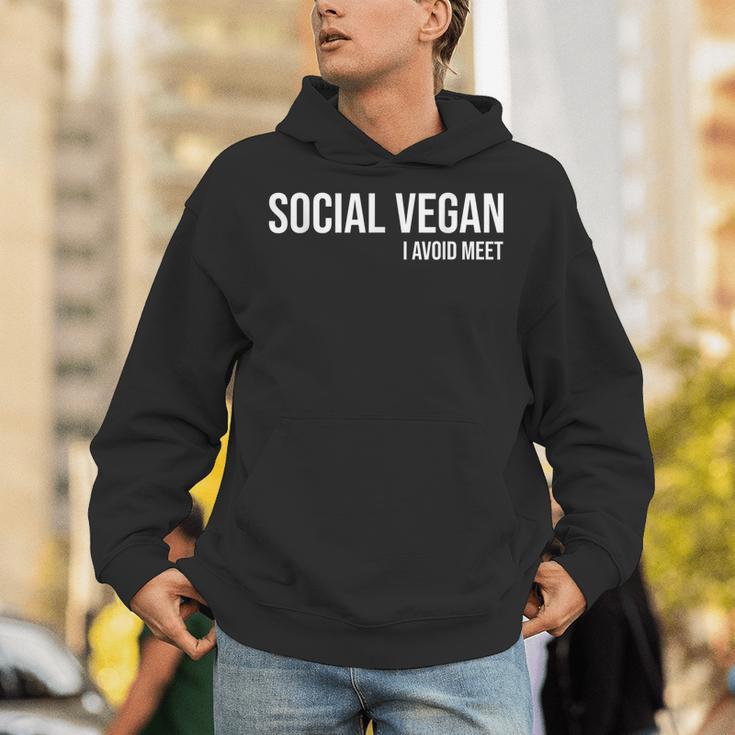 Social Vegan i Avoid Meet Introvert Sarcasm Gift Unisex Hoodie