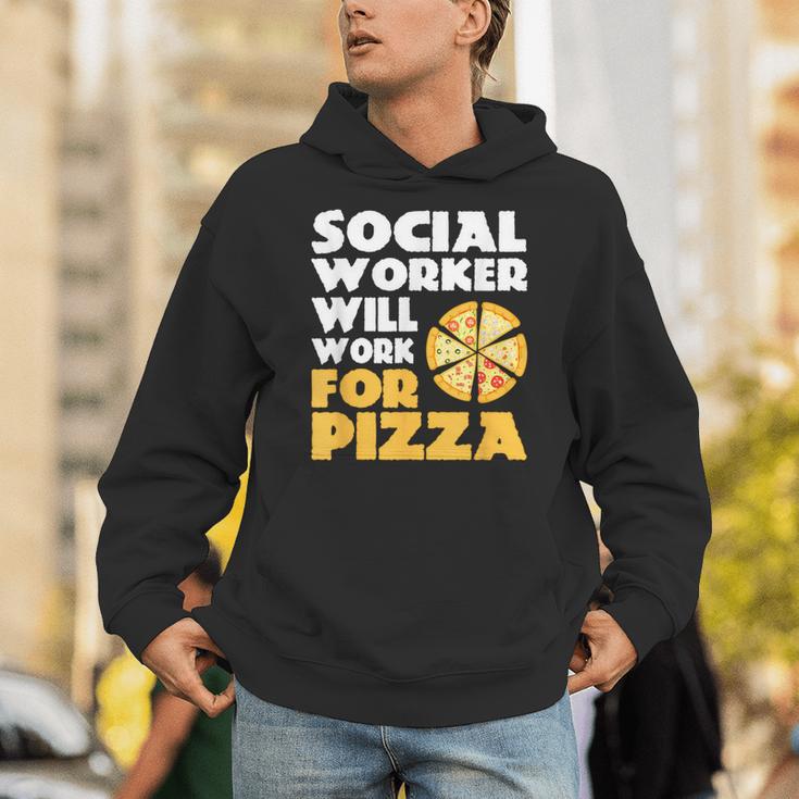 Social Worker Will Work For Pizza Graduation Unisex Hoodie