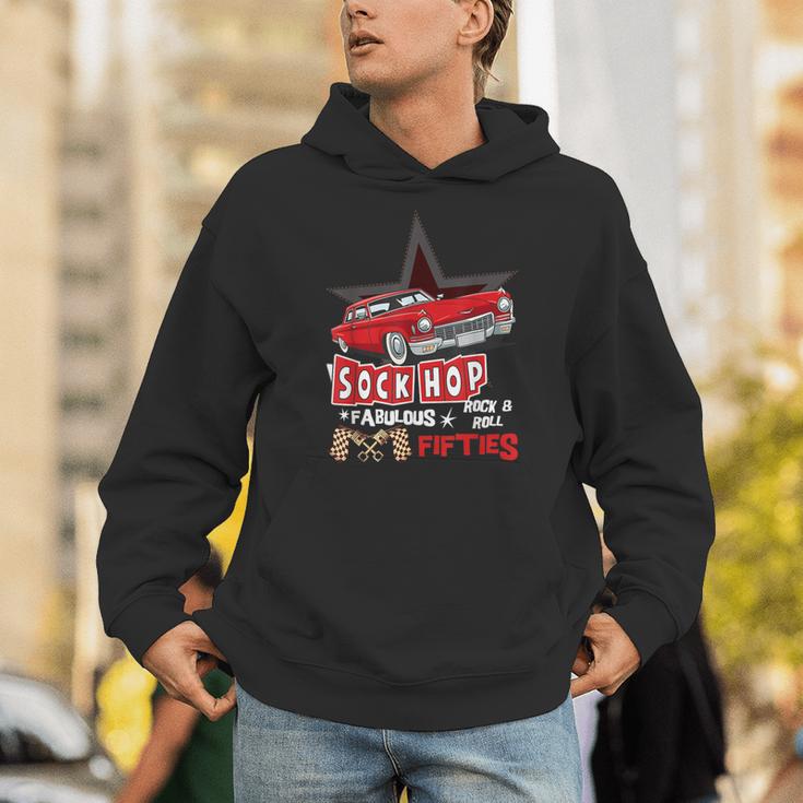 Sock Hop Fabulous Fifties Rock N Roll Automobile Nostalgia Unisex Hoodie