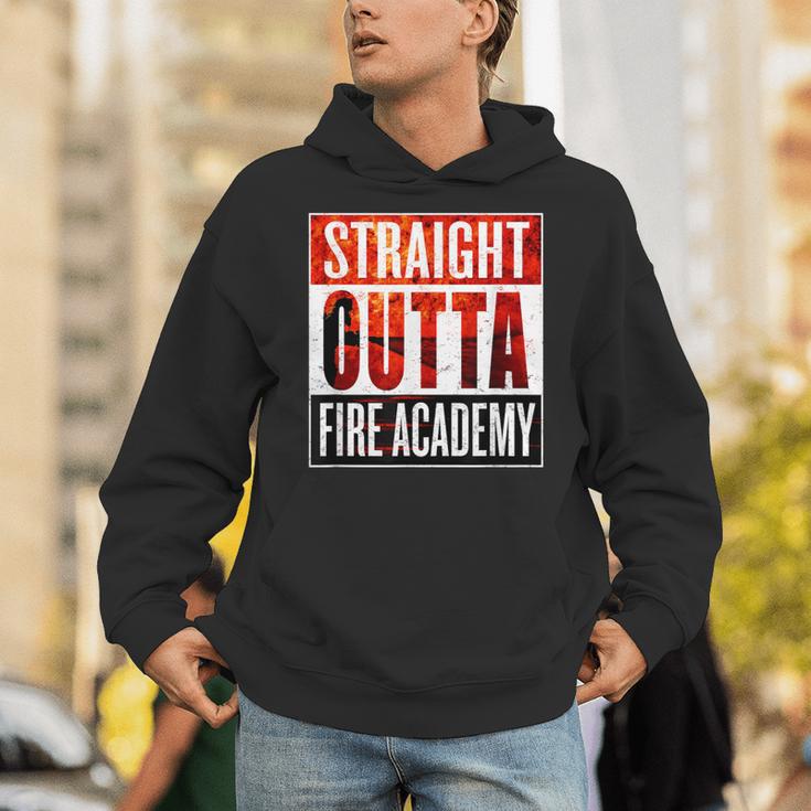 Straight Outta Fire AcademyShirt Firefighter Graduation Unisex Hoodie