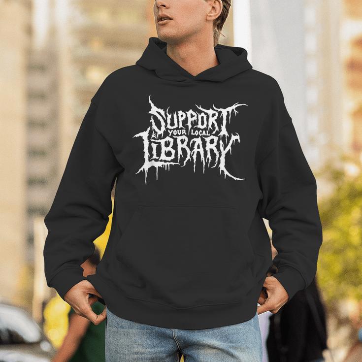 Support Your Local Library Horror Bookworm Unisex Hoodie Support Your Local Library Horror Bookworm Unisex Hoodie