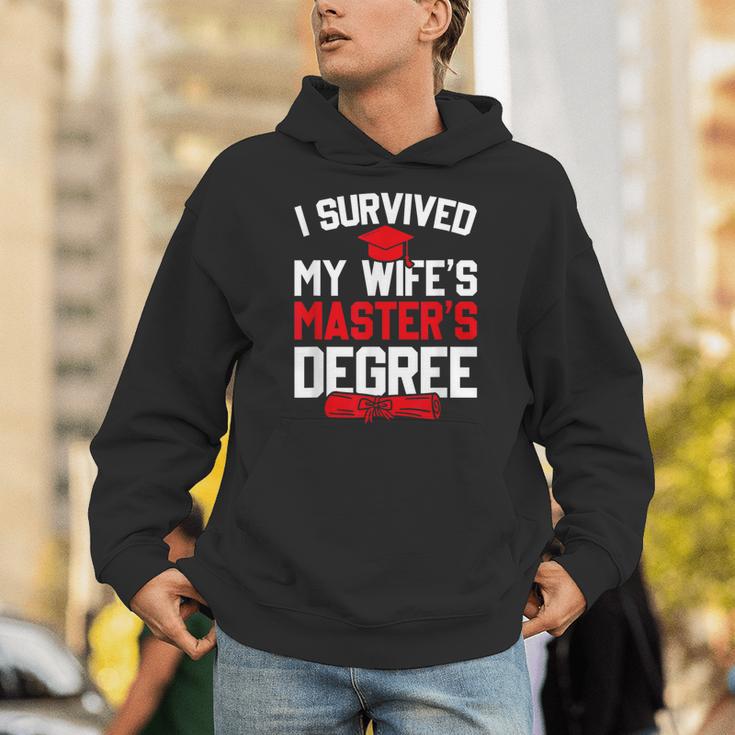 I Survived My Wife's Master's Degree Graduation Unisex Hoodie