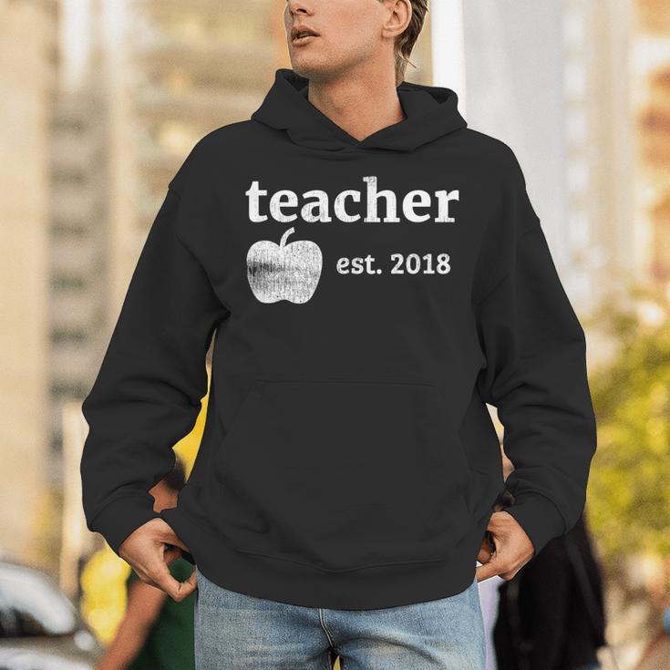 Teacher Est 2018 Vintage Graduation Unisex Hoodie