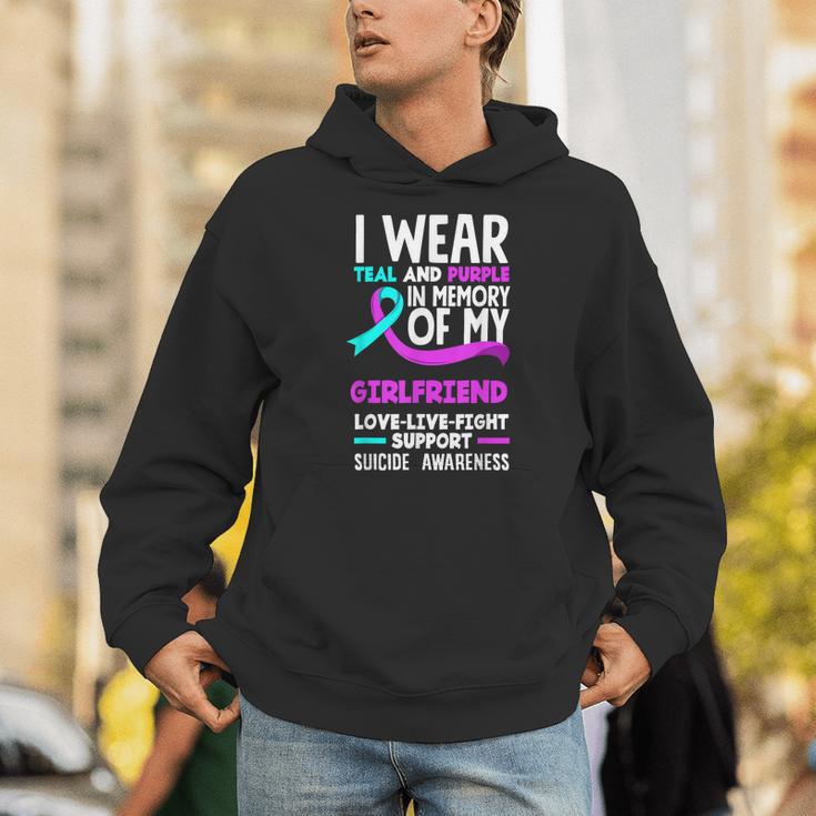 Teal & Purple In Memory Of My Girlfriend Suicide Prevention Unisex Hoodie Teal & Purple In Memory Of My Girlfriend Suicide Prevention Unisex Hoodie