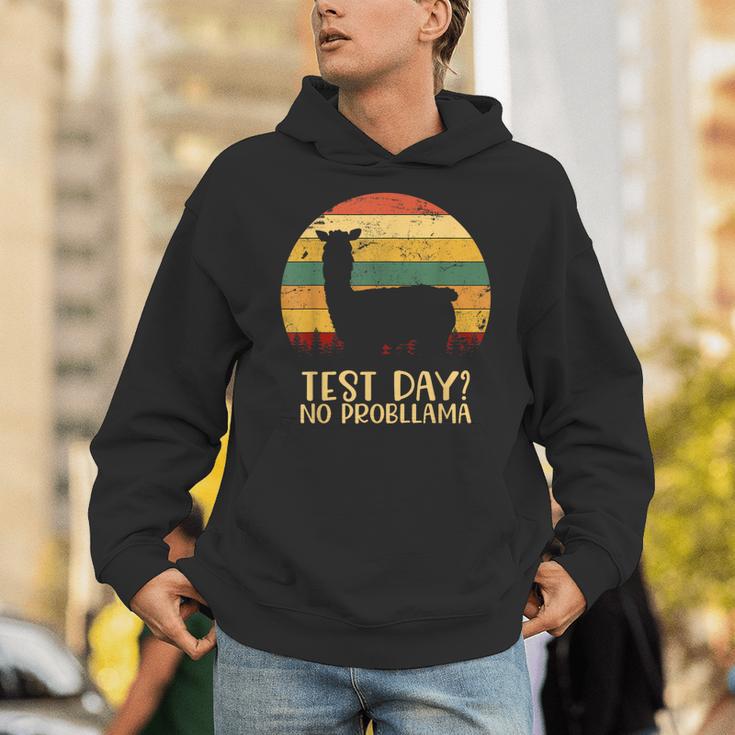 Test Day No Probllama Silhouette Teacher Student Graduation Unisex Hoodie