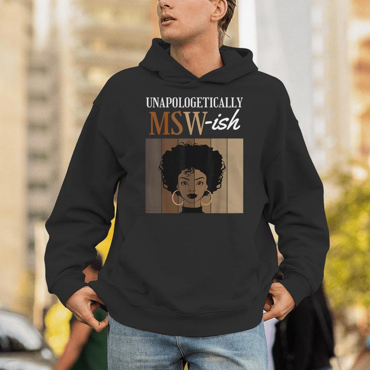 Unapologetically MSW-Ish Student Graduation Afro Unisex Hoodie