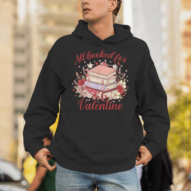 Vintage All Booked For Valentines Book Lovers Teacher Kids Unisex Hoodie