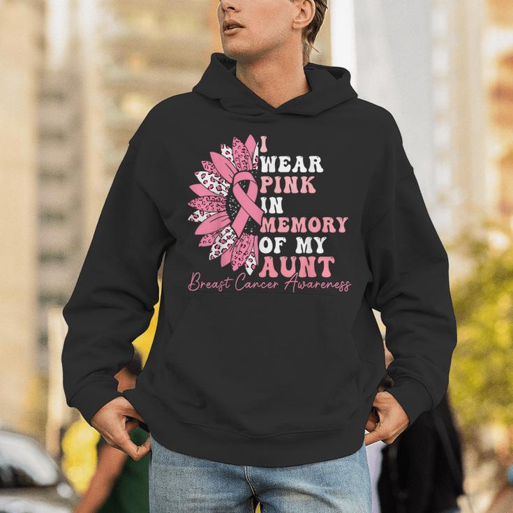 I Wear Pink In Memory Of My Aunt Breast Cancer Pink Ribbon Unisex Hoodie I Wear Pink In Memory Of My Aunt Breast Cancer Pink Ribbon Unisex Hoodie