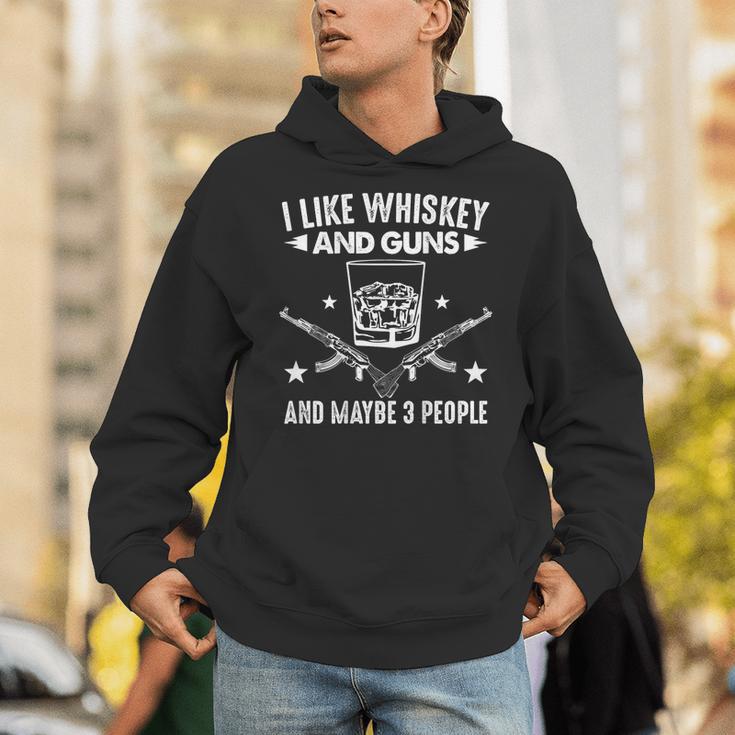 I Like Whiskey And Guns And Maybe 3 People Introvert Unisex Hoodie I Like Whiskey And Guns And Maybe 3 People Introvert Unisex Hoodie