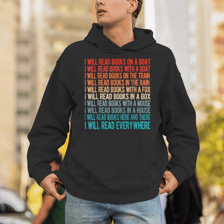 I Will Read Books On A Boat Kids Reading Unisex Hoodie