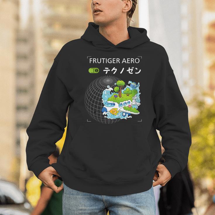 Women's Frutiger Aero Y2K Fashion Trends Statement Piece Tech Orbite Unisex Hoodie