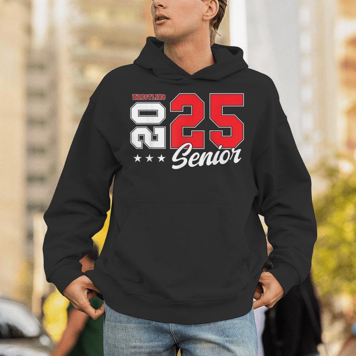 Wrestling Senior Night Wrestling Senior 2025 Graduation 75 Unisex Hoodie