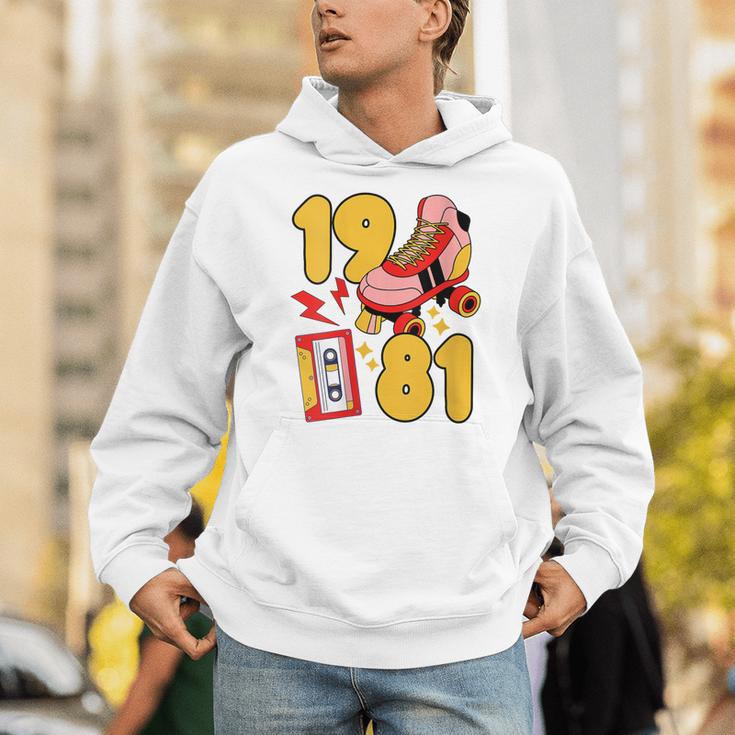 80s Vibes Mixed Tapes & Roller Skates 1981 Nostalgia Retro Unisex Hoodie