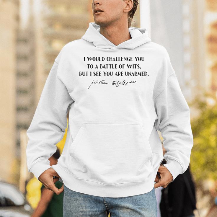 Battle Of Wits William Shakespeare Book Quote Unisex Hoodie