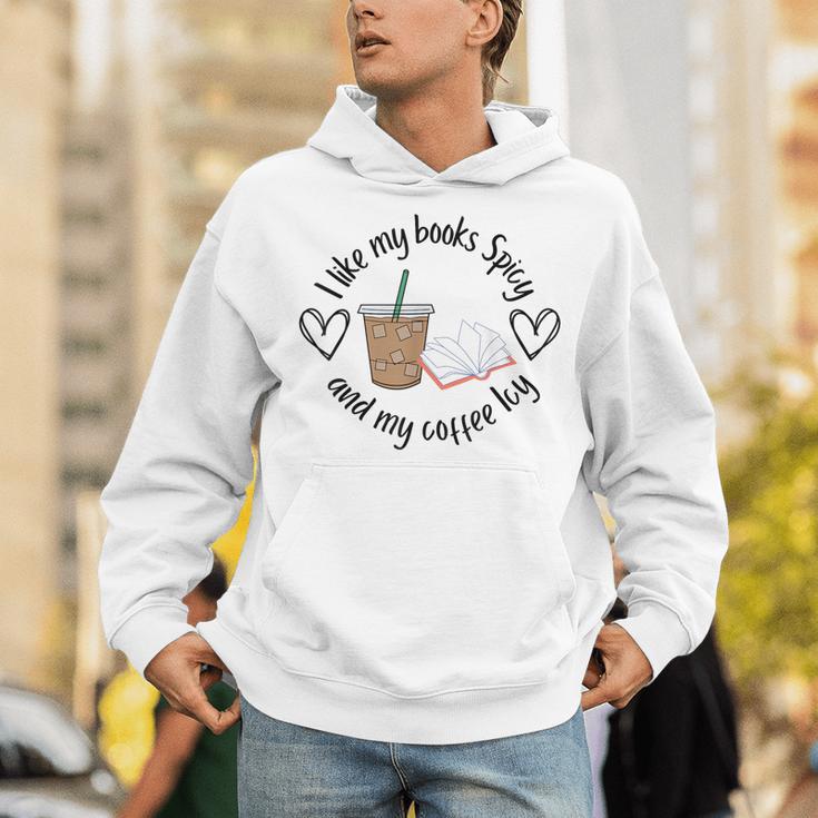 I Like My Books Spicy And My Coffee Icy Books Booktok Unisex Hoodie I Like My Books Spicy And My Coffee Icy Books Booktok Unisex Hoodie